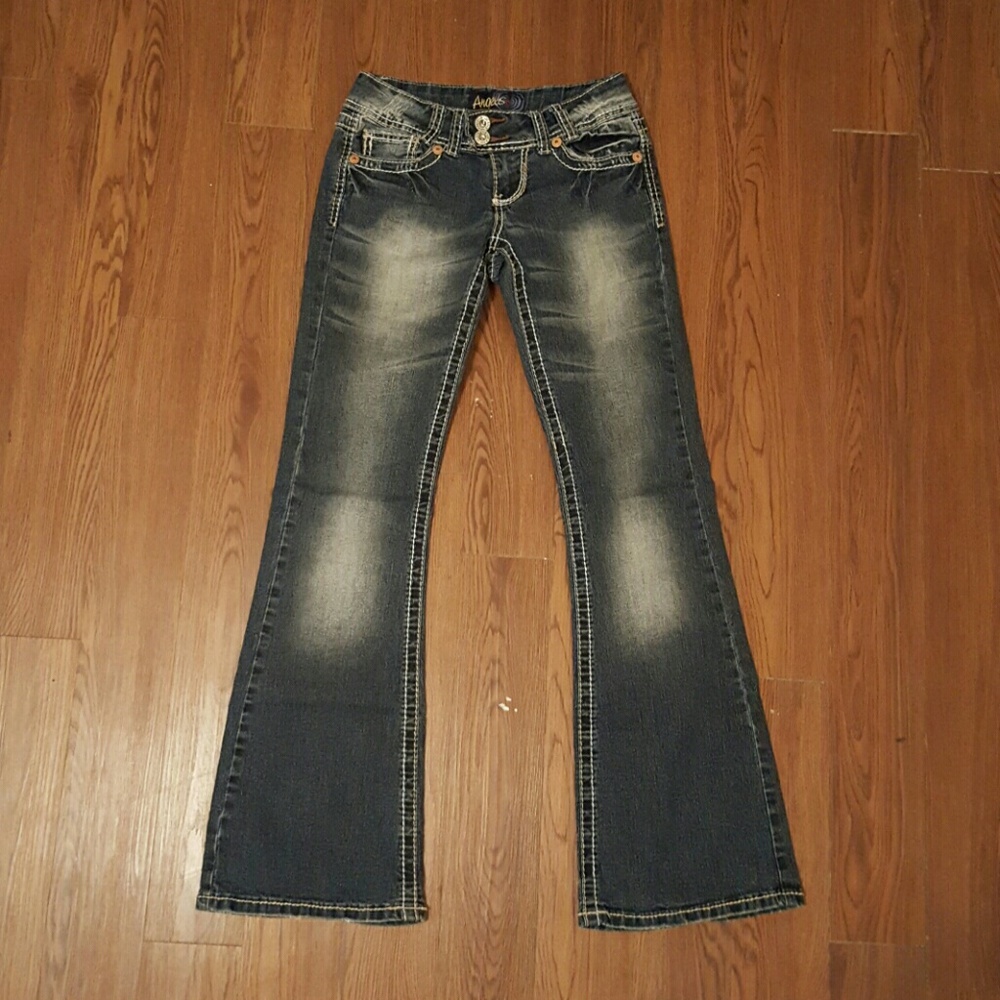 Angels distressed flare jeans